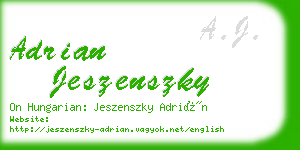 adrian jeszenszky business card